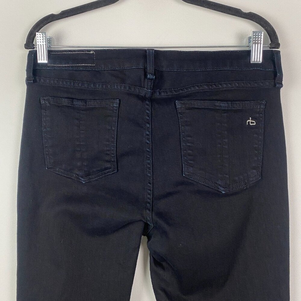 Rag & Bone High Rise Skinny Jeans in Black Coal Size 31 - Picture 6 of 12